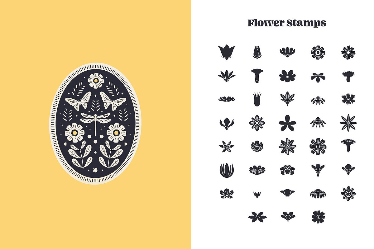 Linocut Floral for Procreate, a Brush Add-On by Pencil Twist (Photo 3 of 10)