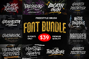 Freestyle Brush Font Bundle, a Handwritten Font by Arterfak Project (Thumbnail 1 of 15)