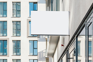 Blank outdoor business wall sign, a Business Photo by BOOCYS