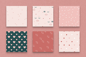 Valentine's Day Seamless Patterns