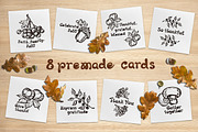 Fall elements, cards and patterns, an Illustration by AV Design (Thumbnail 3 of 7)