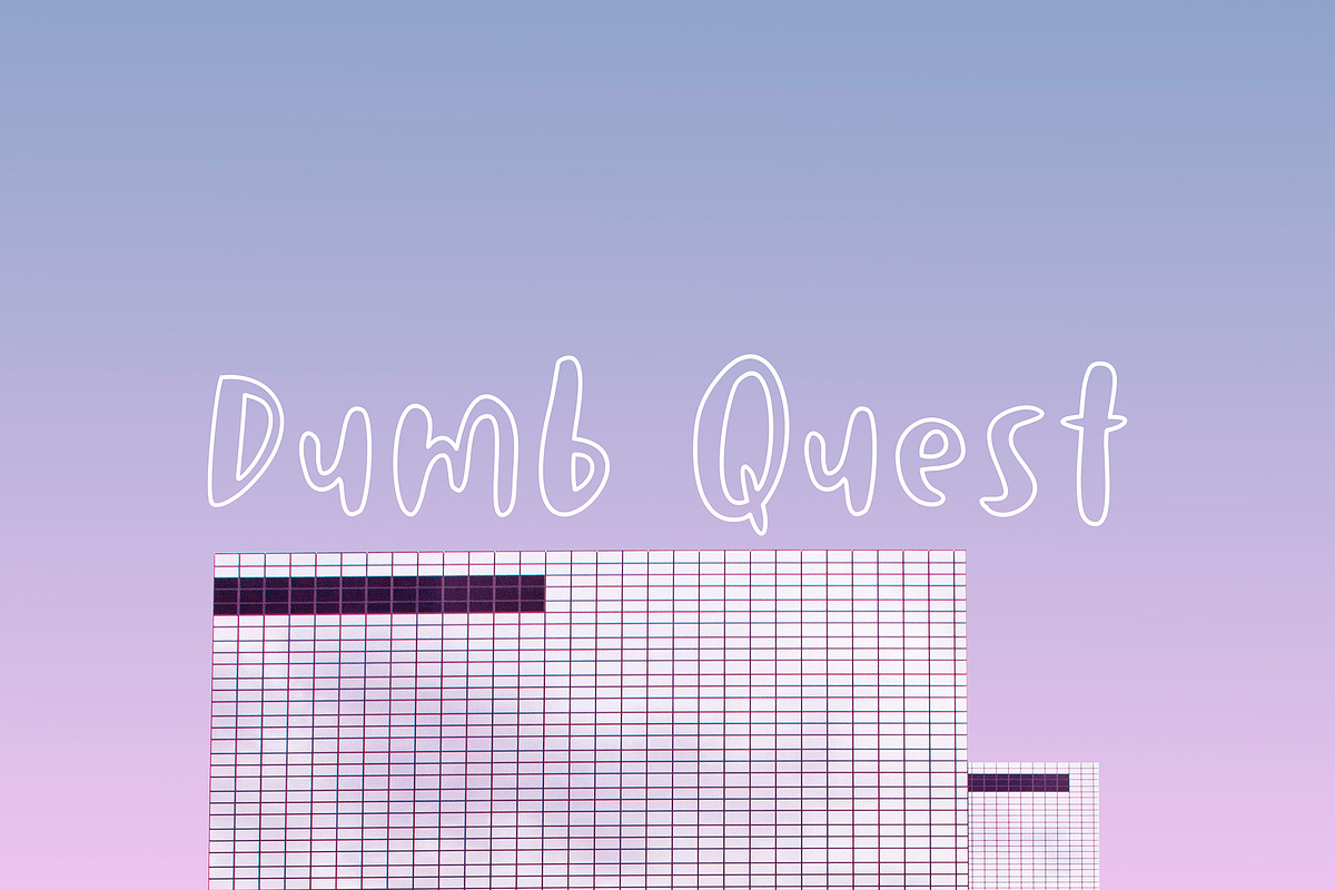 Dumb Quest Handwritten Outline Font, a Font by TessShearer (Photo 1 of 2)