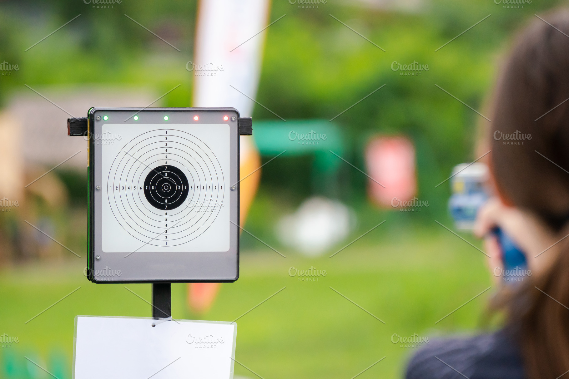 sports shooting range with targets prepared for firearms shootin, a Sports & Recreation Photo by Casanowe-studio