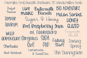 Favorites Font Bundle, Cute Fonts