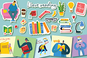 I love reading!, an Education Illustration by Virinaflora (Thumbnail 3 of 5)