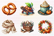 Watercolor Autumn Clipart, an Illustration by CreationArt (Thumbnail 3 of 5)