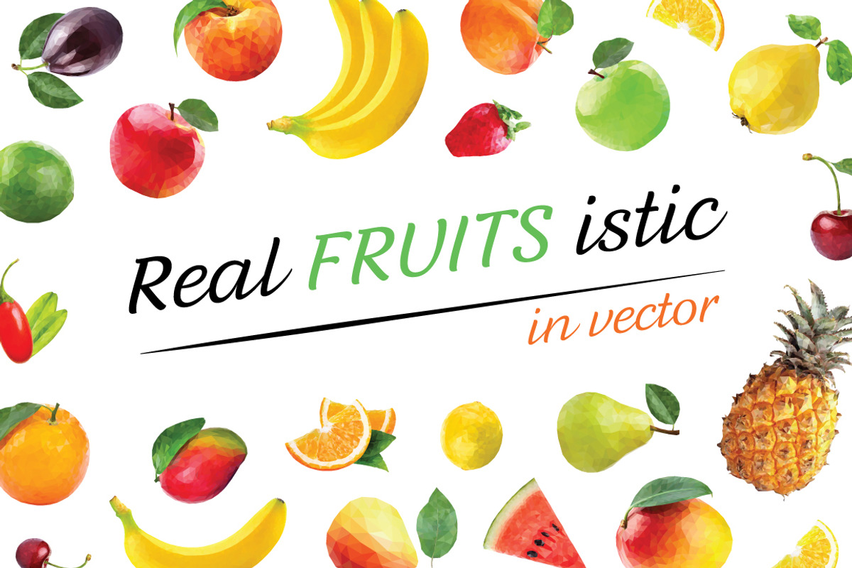 FRUITS (in vector), an Object Graphic by Orange Soda (Photo 1 of 9)