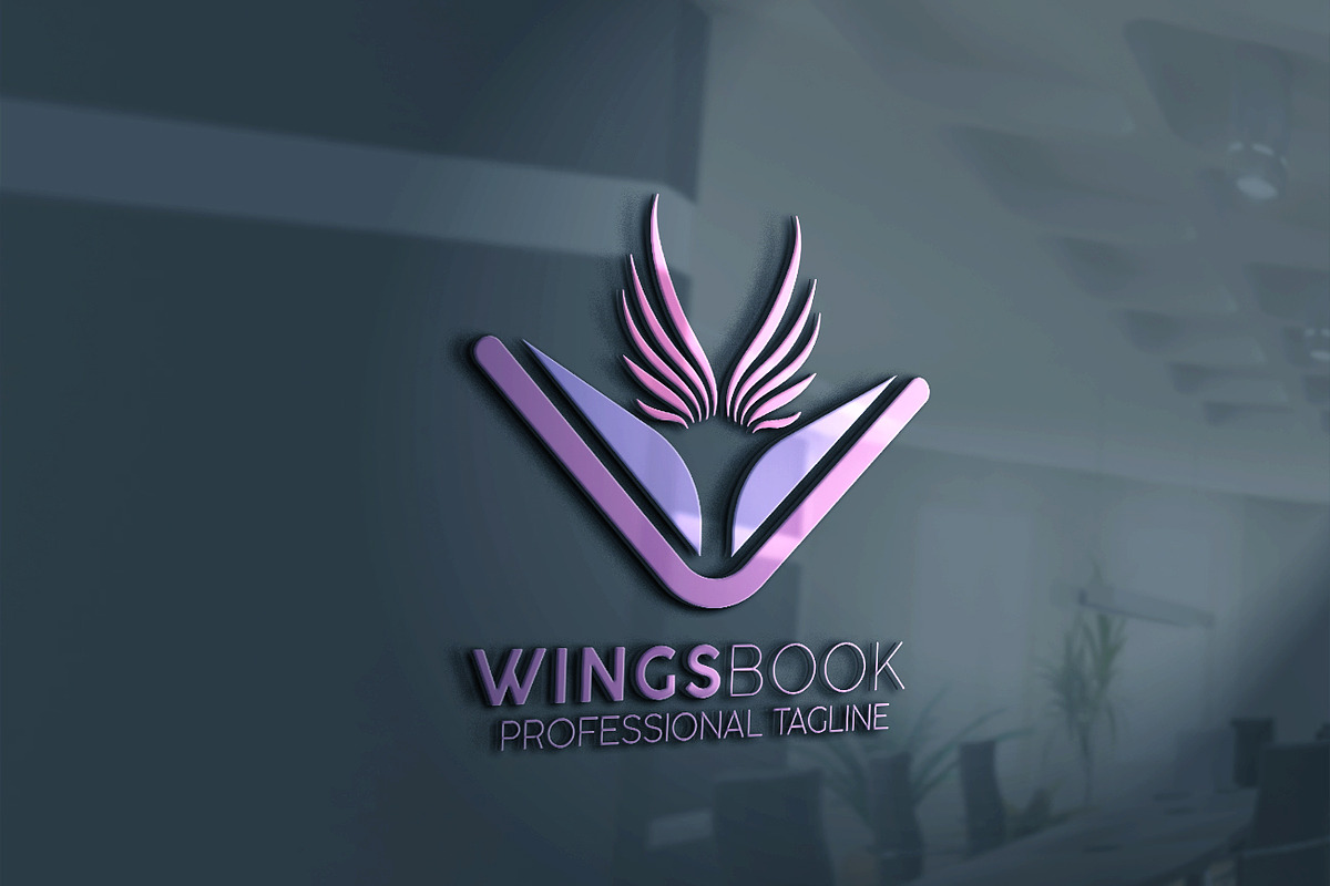 Wings Book Logo, a Branding & Logo Template by essegraphic (Photo 1 of 4)