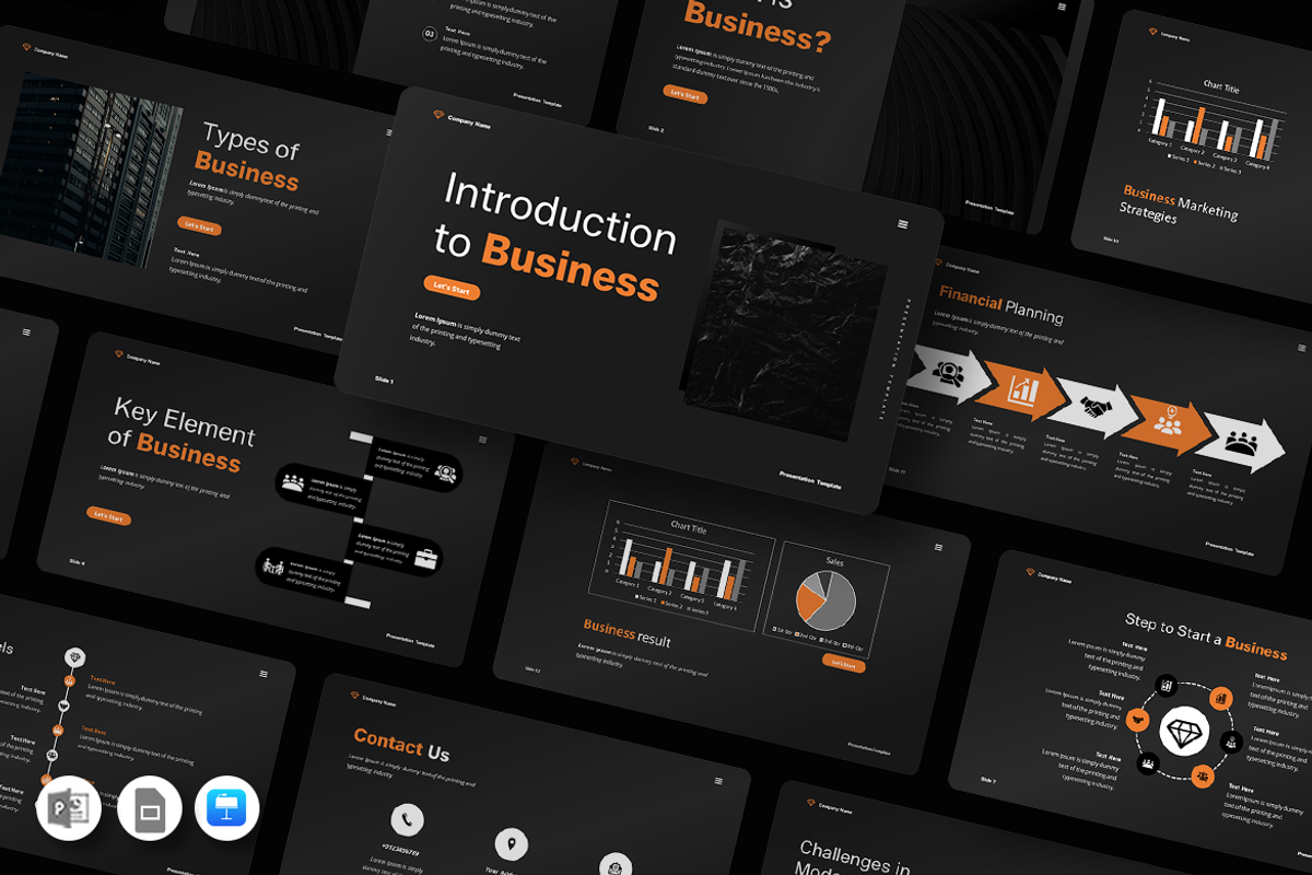 Modern Business - Keynote Template, a Presentation Template by Iqsiart Studio (Photo 1 of 3)