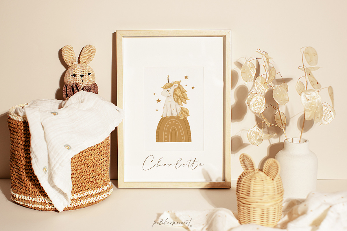 Moon Unicorn. Kids Collection, an Animal Illustration by polikarpovaart (Photo 5 of 12)