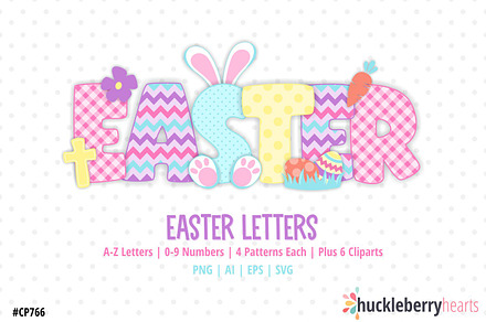 Easter Letters Clipart | Easter SVG