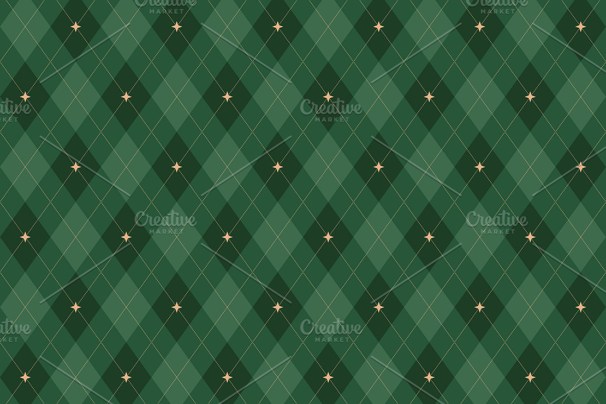 Christmas Rhombus Seamless Patterns, a Pattern Graphic by Elena Pimukova (Photo 4 of 5)
