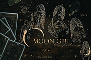 Moon girl. Cosmic female energy, an Object Graphic by Chikovnaya (Thumbnail 1 of 11)