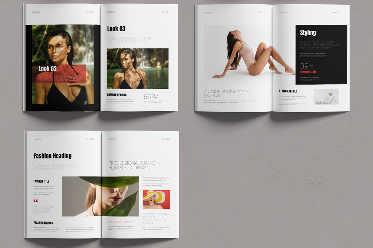 Fashion Portfolio Design Template, a Print Template by MightyDesign (Photo 3 of 6)