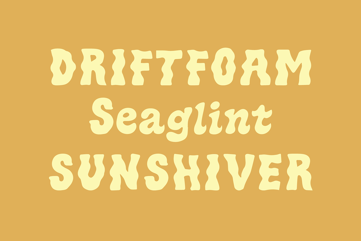 Sunbleach - a wavy display font, a Font by Press & Pen (Photo 4 of 6)