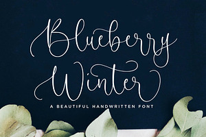 Blueberry Winter - Handwritten Font