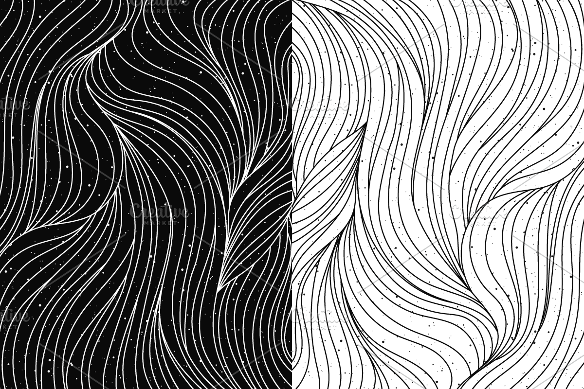 Waves, a Decorative Illustration by Marina Demidova