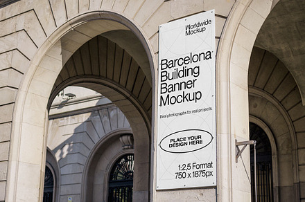 Barcelona Building Banner Mockup