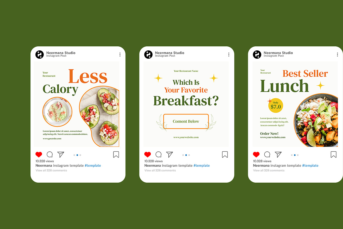 Vegan Instagram Post, a Social Media Template by Neermana (Photo 4 of 4)