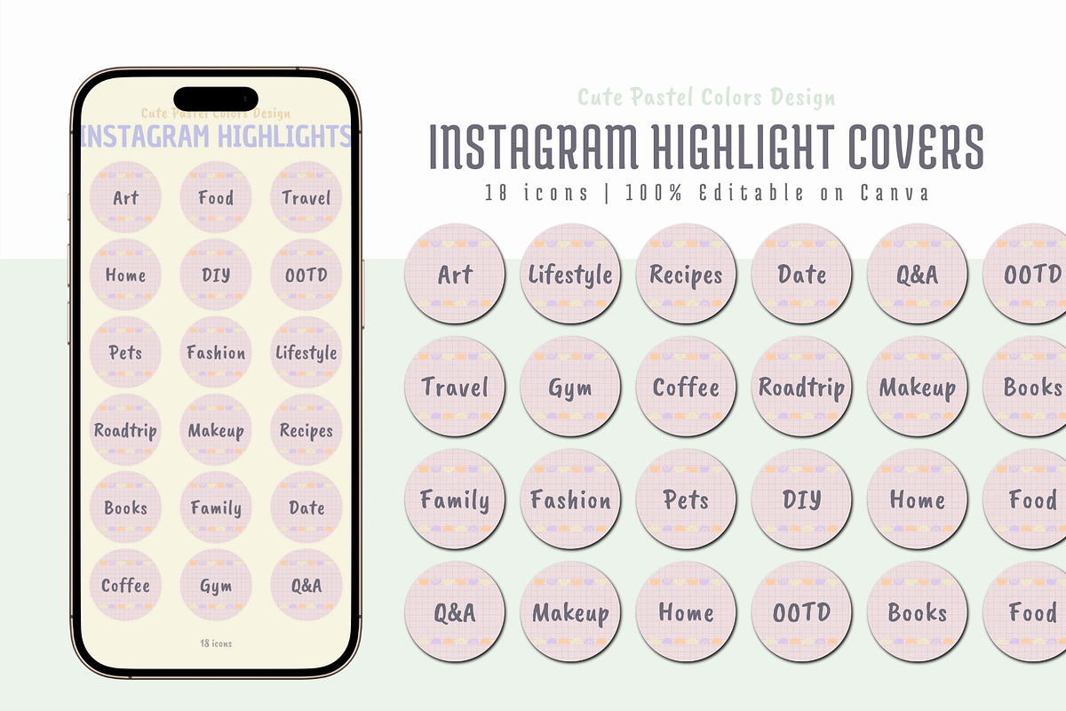 INSTAGRAM HIGHLIGHT COVERS, a Social Media Template by The Little Lily Studio (Photo 2 of 5)