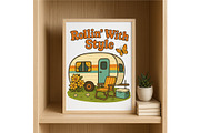 Rollin’ With Style Camper Wall Art, a Background Graphic by LaseredNinja (Thumbnail 3 of 7)
