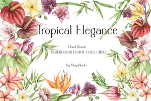 Watercolor Tropical Elegance