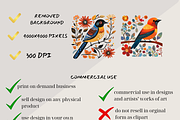 Australian Bird Clipart Folk Art PNG, an Animal Illustration by Daring Digies (Thumbnail 8 of 10)