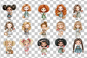 Back to School Kids Clipart, an Education Illustration by Nicolle's Colorful Art (Thumbnail 3 of 6)
