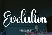 Evolution, a Script Font by FreshTypeINK (Thumbnail 1 of 9)