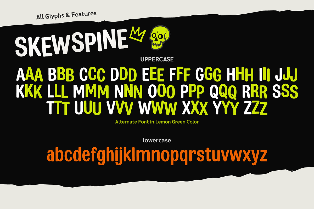 Skew Spine, a Sans Serif Font by BBtypeStudios (Photo 9 of 11)