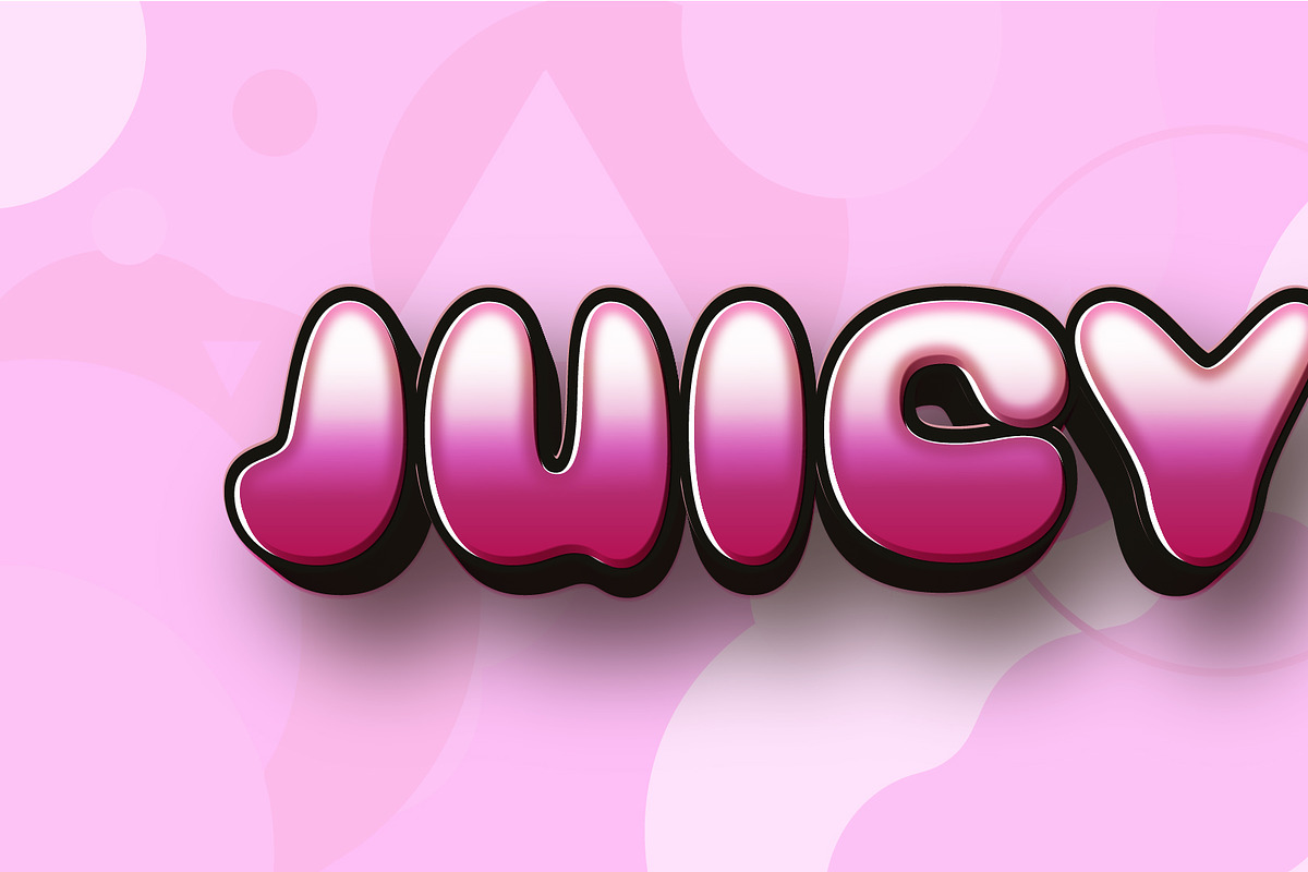Juicy - Editable Text Effect, a Layer Style Add-On by designvectx (Photo 1 of 2)