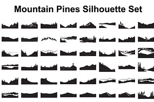 Mountain Pines Silhouette, a Graphic by hafijul