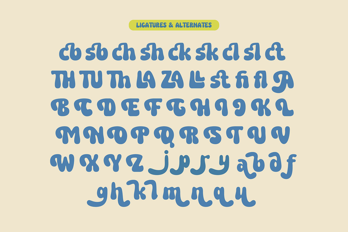 Queen Wosha Groovy Display Font, a Serif Font by timelesstype.co (Photo 18 of 20)
