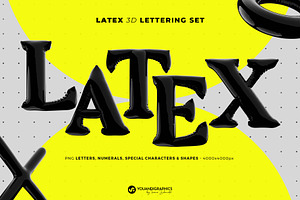 Latex 3D Lettering Set, a Graphic by Youandigraphics