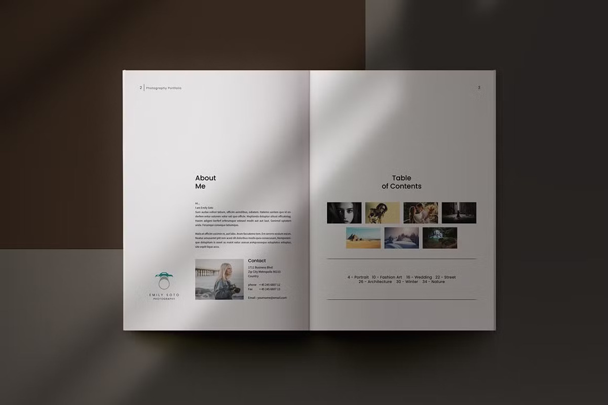 Photography Portfolio Template, a Brochure Template by adekfotografia (Photo 2 of 10)