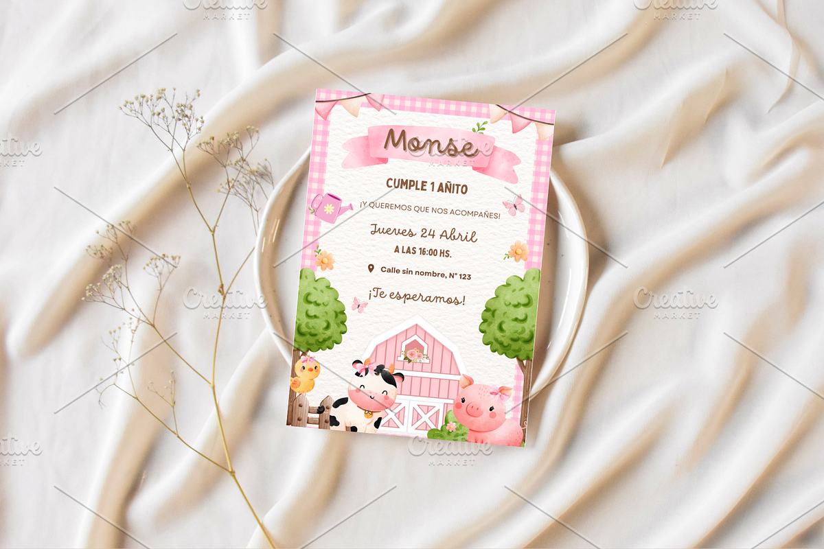 Farm Birthday Invitation Template, a Templates & Theme by AlyanDigital (Photo 1 of 3)