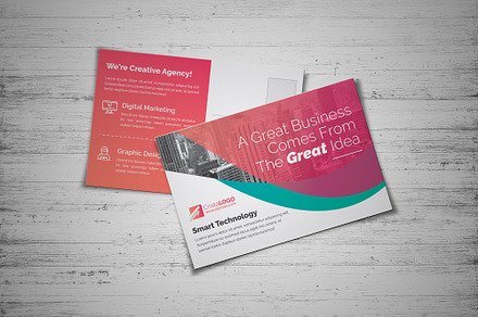Post-Card Template, a Card Template by Cristal Pioneer