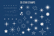 Procreate snowflakes and stars stamp, a Brush Add-On by Julia Right Studio (Thumbnail 3 of 4)