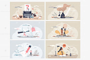18 Writing Concepts, a Person Illustration by VectorMine (Thumbnail 3 of 8)