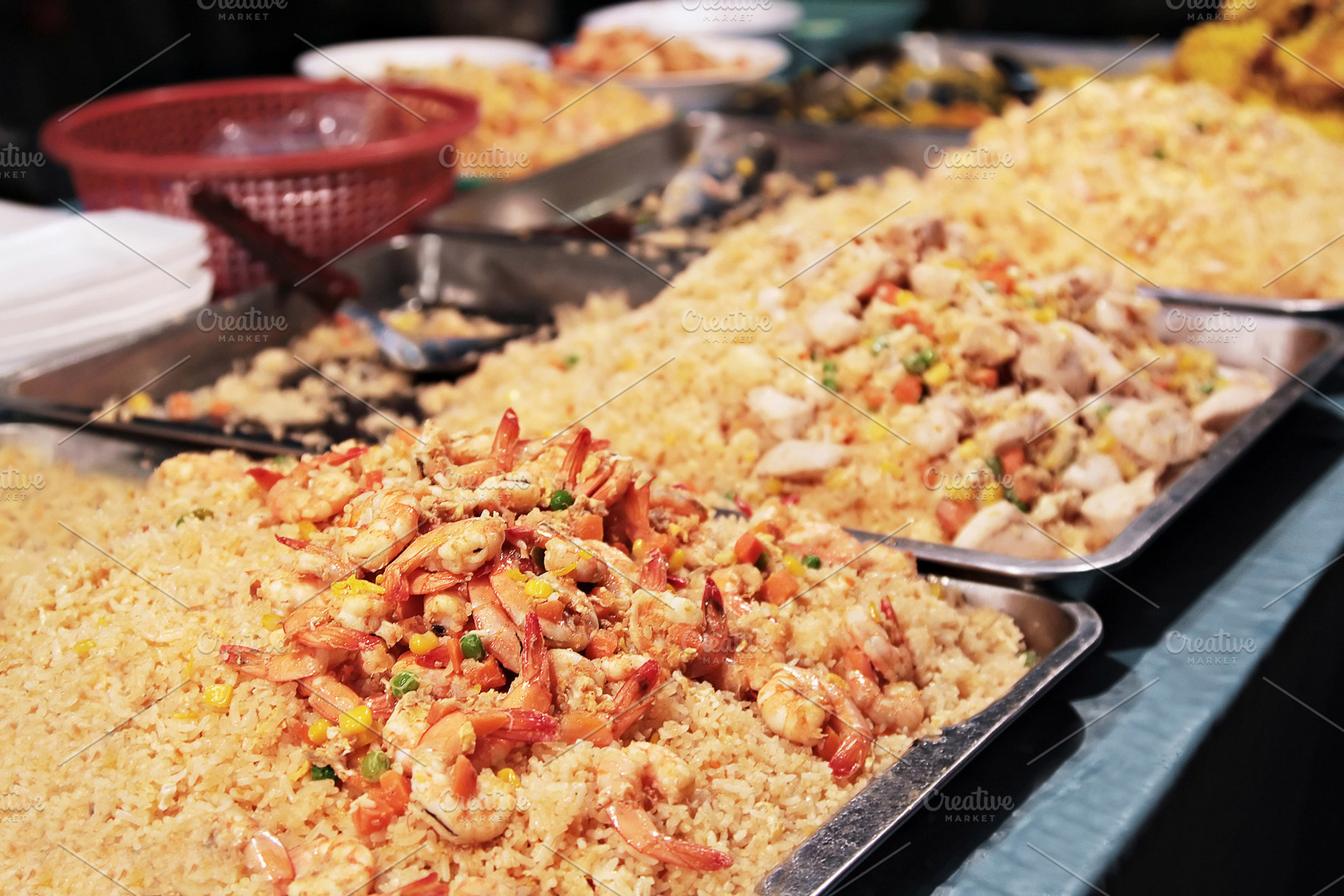 Street food market, a Photo by saiko3p