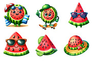 Summer Juicy Watermelon Clipart, an Illustration by Dream Creation (Thumbnail 4 of 6)