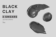 Black clay mask cosmetic smears set, an Object Graphic by Olha Kozachenko (Thumbnail 1 of 8)