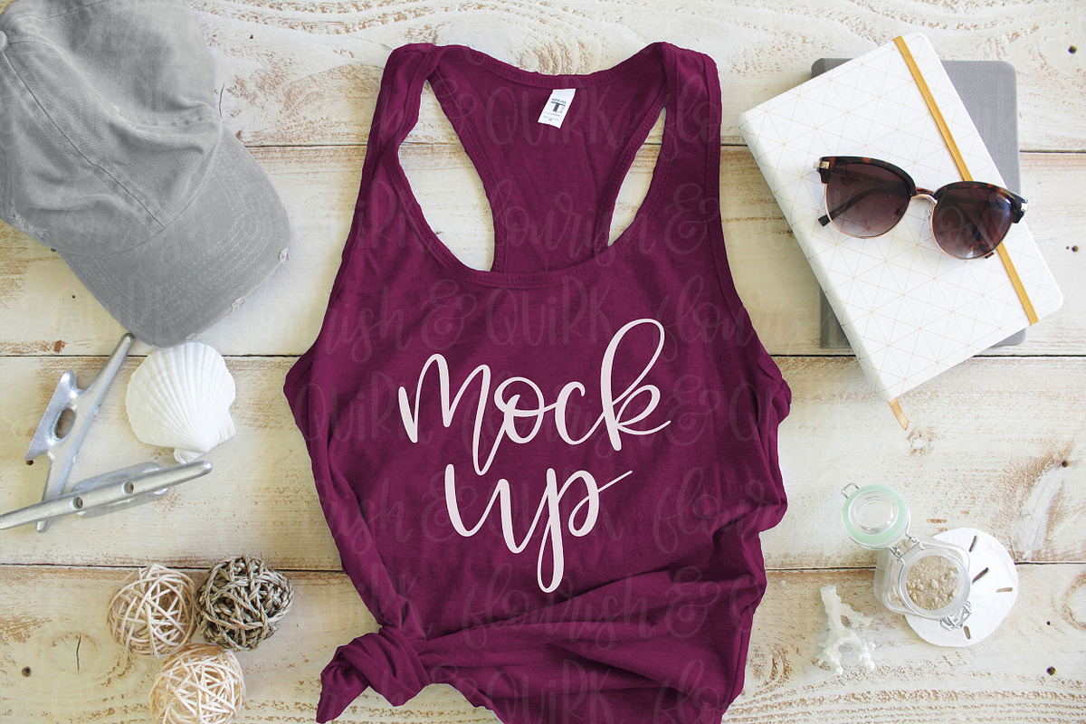 Tank Top Mock Up Ocean Sea Decor, a Shirt Mockup by Allison Affourtit Mocks (Photo 3 of 5)