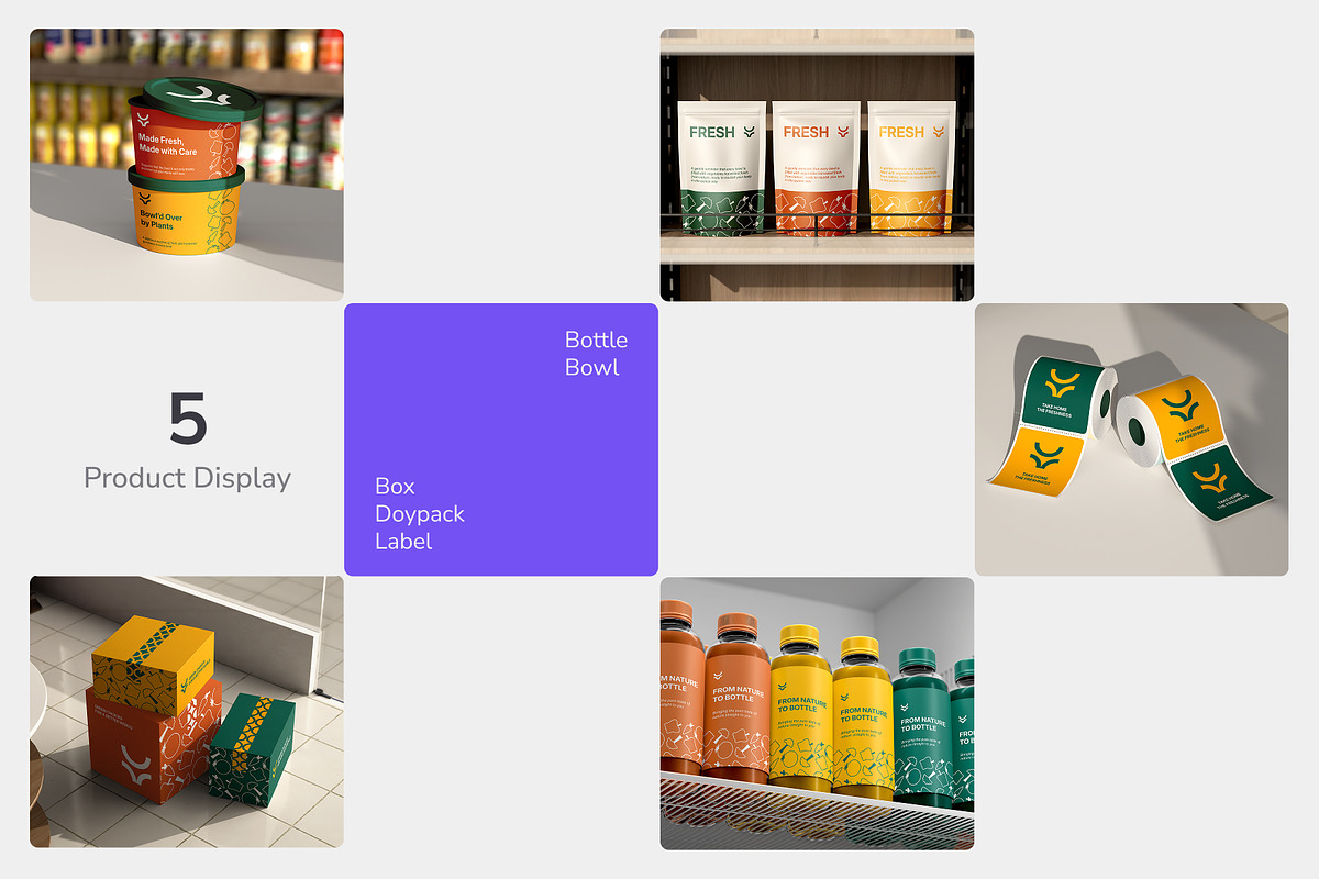 Food & Market Branding Mockup Set, a Packaging Mockup by Arvalamockup (Photo 5 of 10)