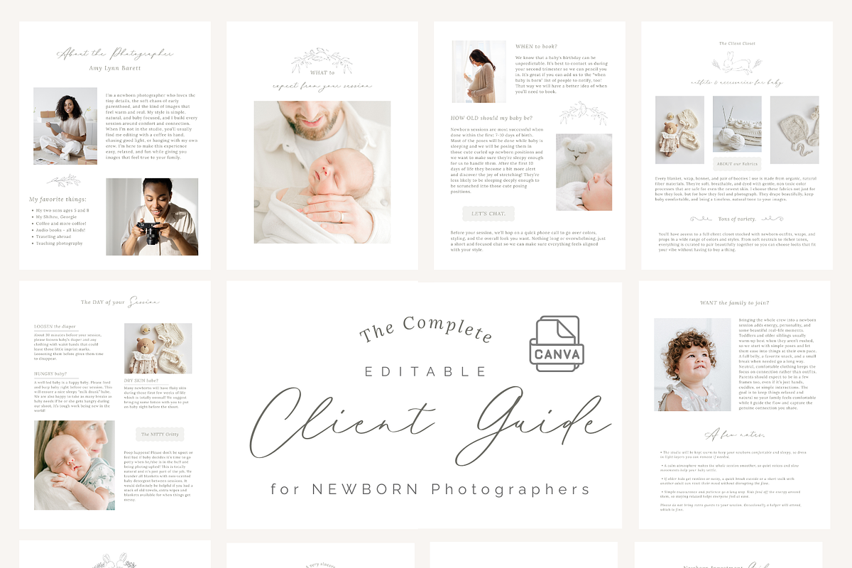 Minimalist Newborn Photography Guide, a Marketing Template by Sweet Little Muse (Photo 1 of 8)