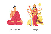 Hindu gods and goddesses set, a Person Illustration by Good Studio (Thumbnail 7 of 9)