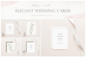 Elegant Wedding Card Mockups