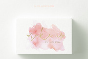Watercolour Make Up Business Card, a Business Card Template by iloladesign (Thumbnail 1 of 2)