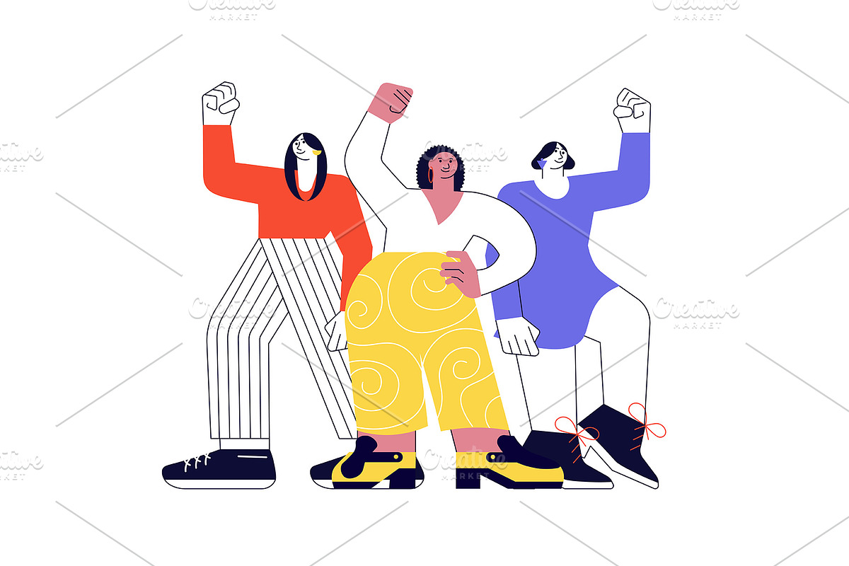 Girl power and feminism concept., a Person Illustration by Lucky Shop (Photo 5 of 6)