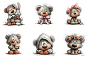 Big Teddy Bear Bundle, a Seasonal Illustration by CreationArt (Thumbnail 4 of 5)